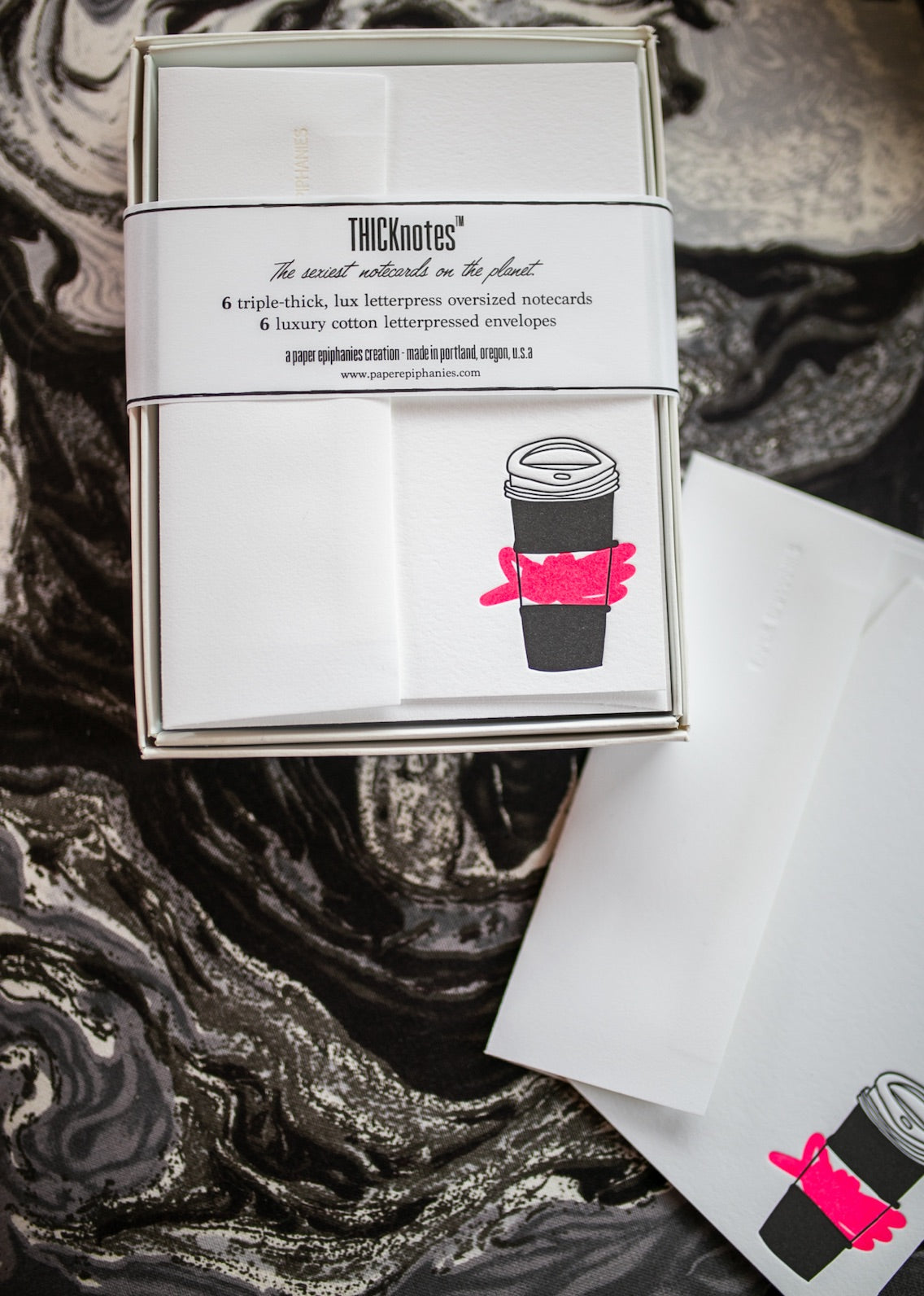 Caffeine Illustration Notecards - THICKnotes™