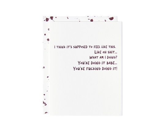 You're Fucking Doing It - Congrats Card - Bella Hall X Paper Epiphanies