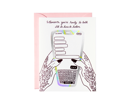 Ready to Talk support Card - Liz Deleo X PiPH by Paper Epiphanies
