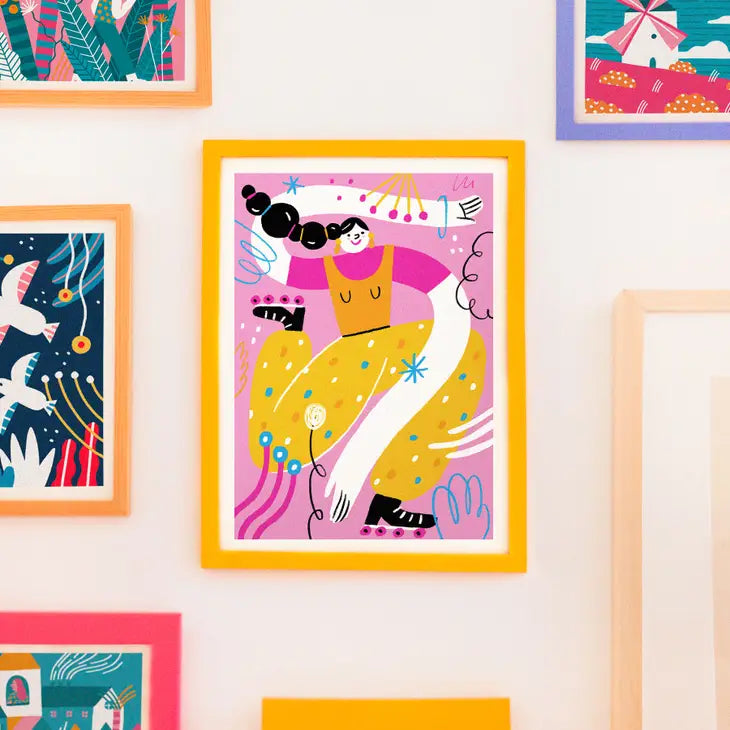 Girl in Motion Print