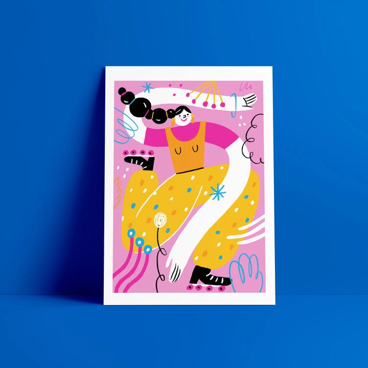 Girl in Motion Print