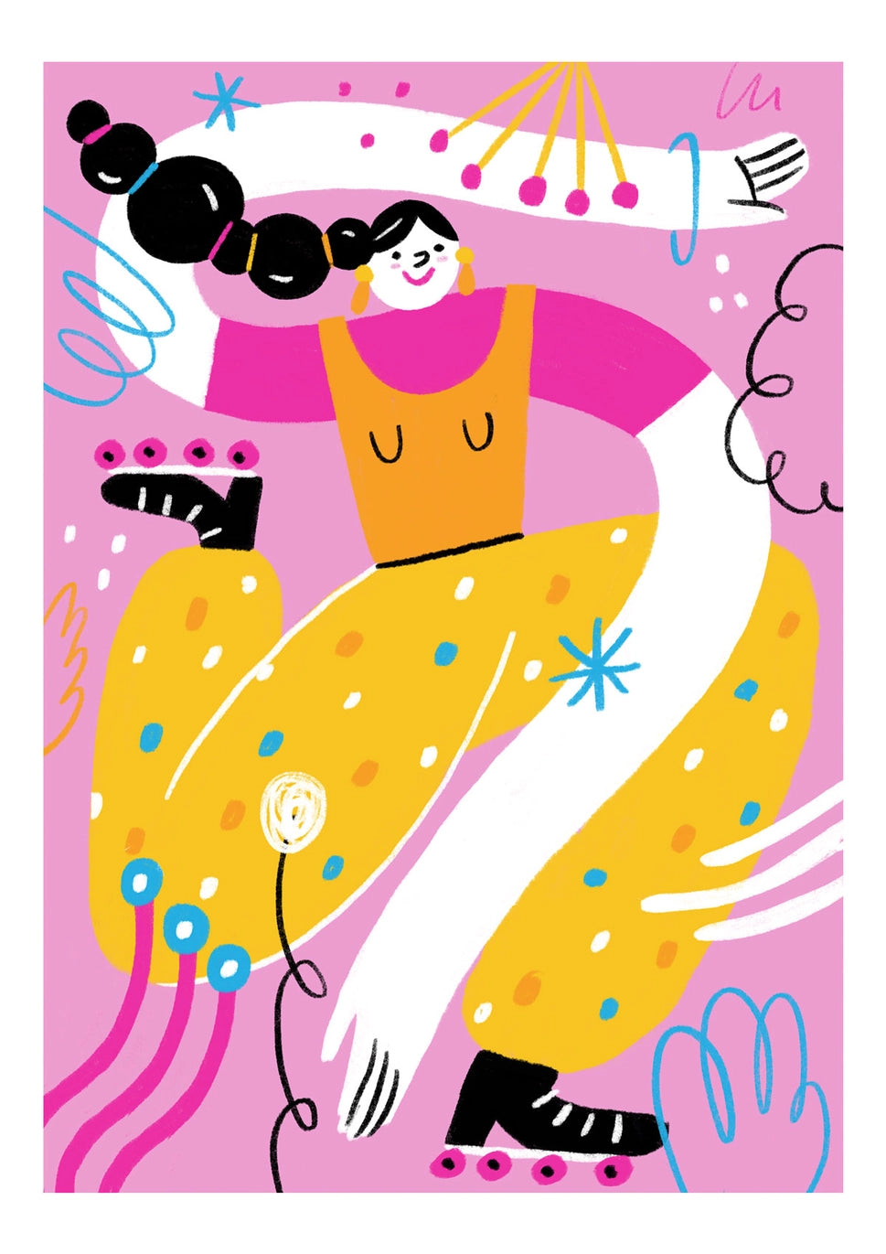 Girl in Motion Print