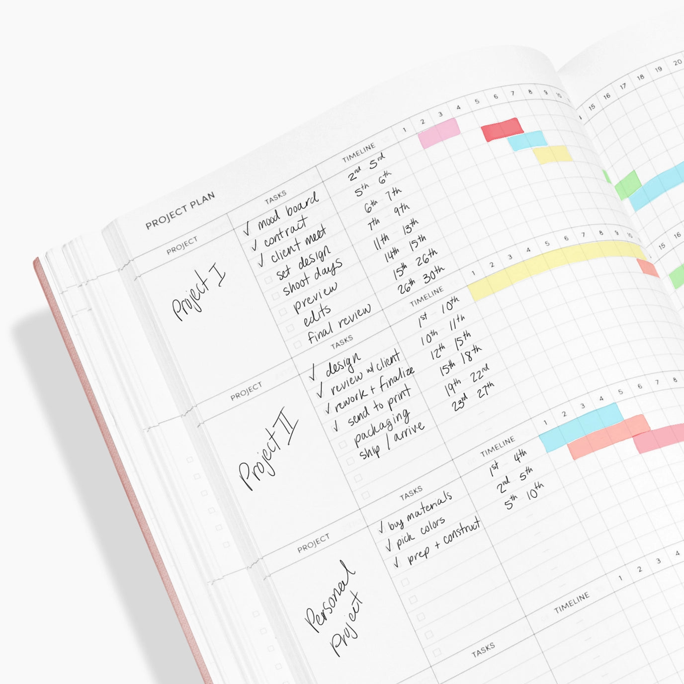 Project Planner in Light Blue
