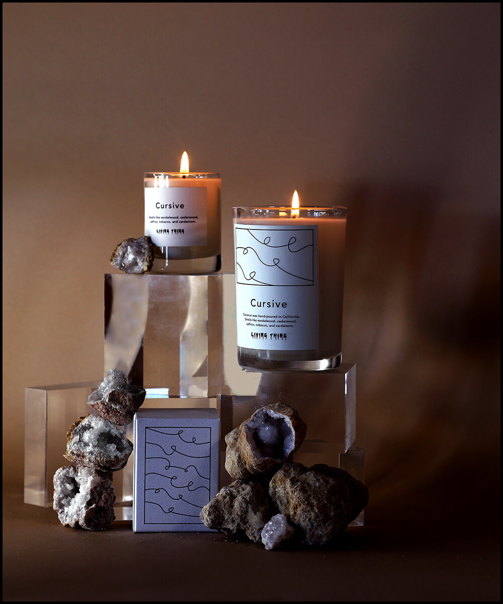 Cursive: Sandalwood, Cedar + Cardamom Candle