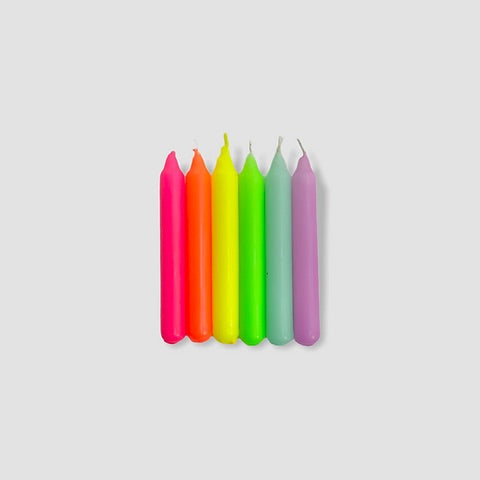 Dip Dye Konfetti Rainbow Candles