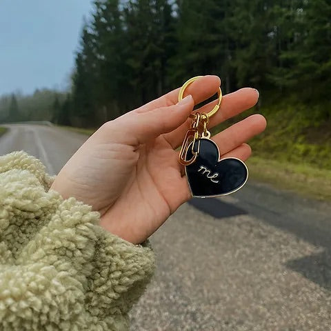 Enamel Heart Keychain