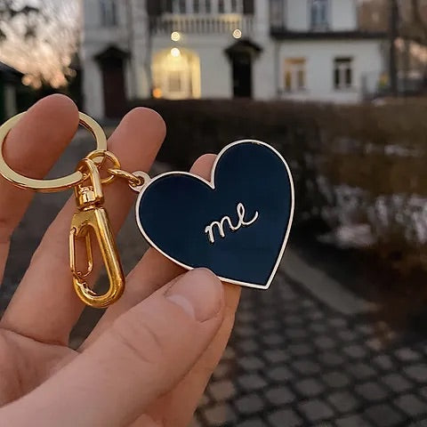 Enamel Heart Keychain