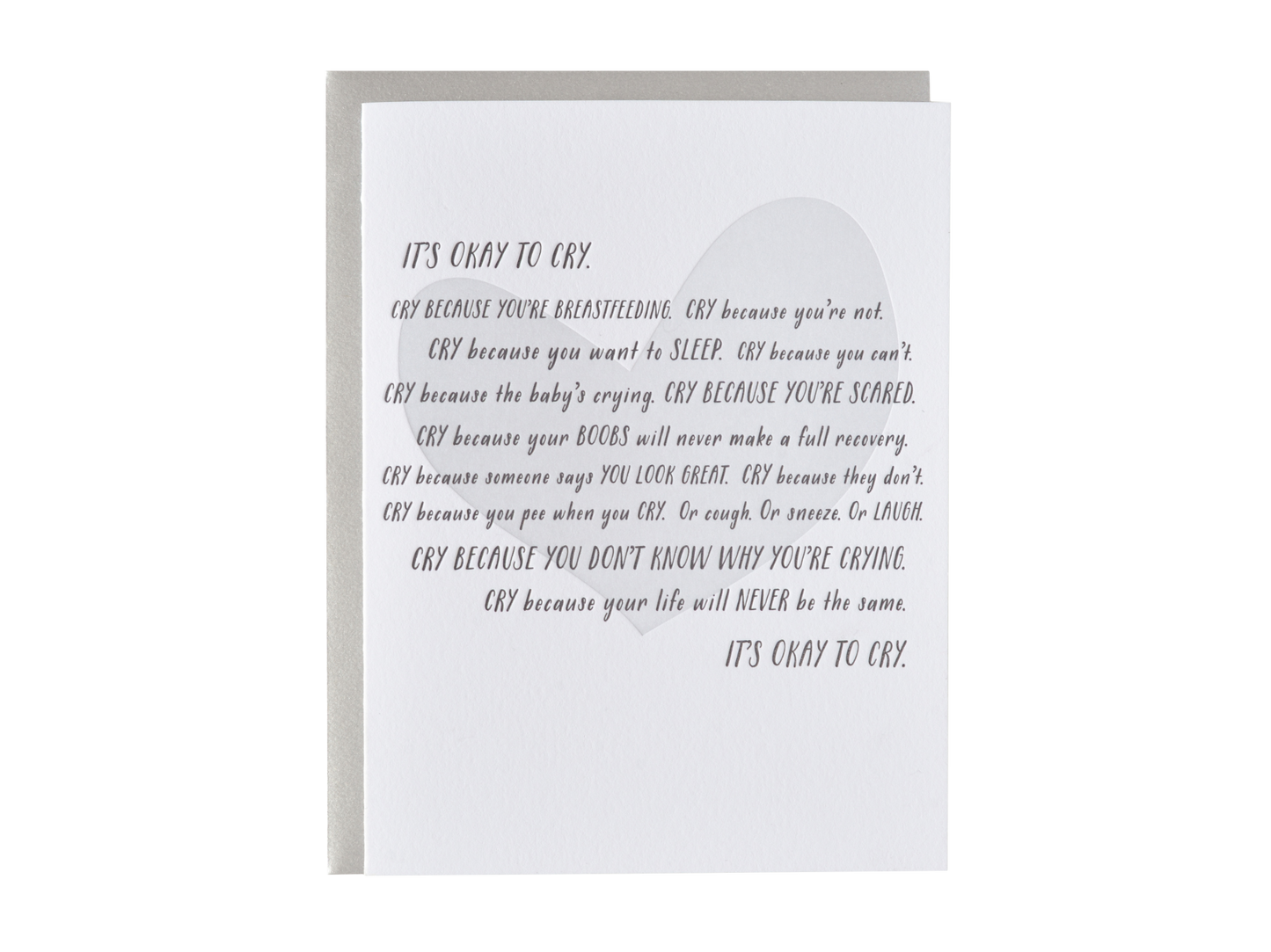 It's Okay to Cry Card - 4th Trimester Collection