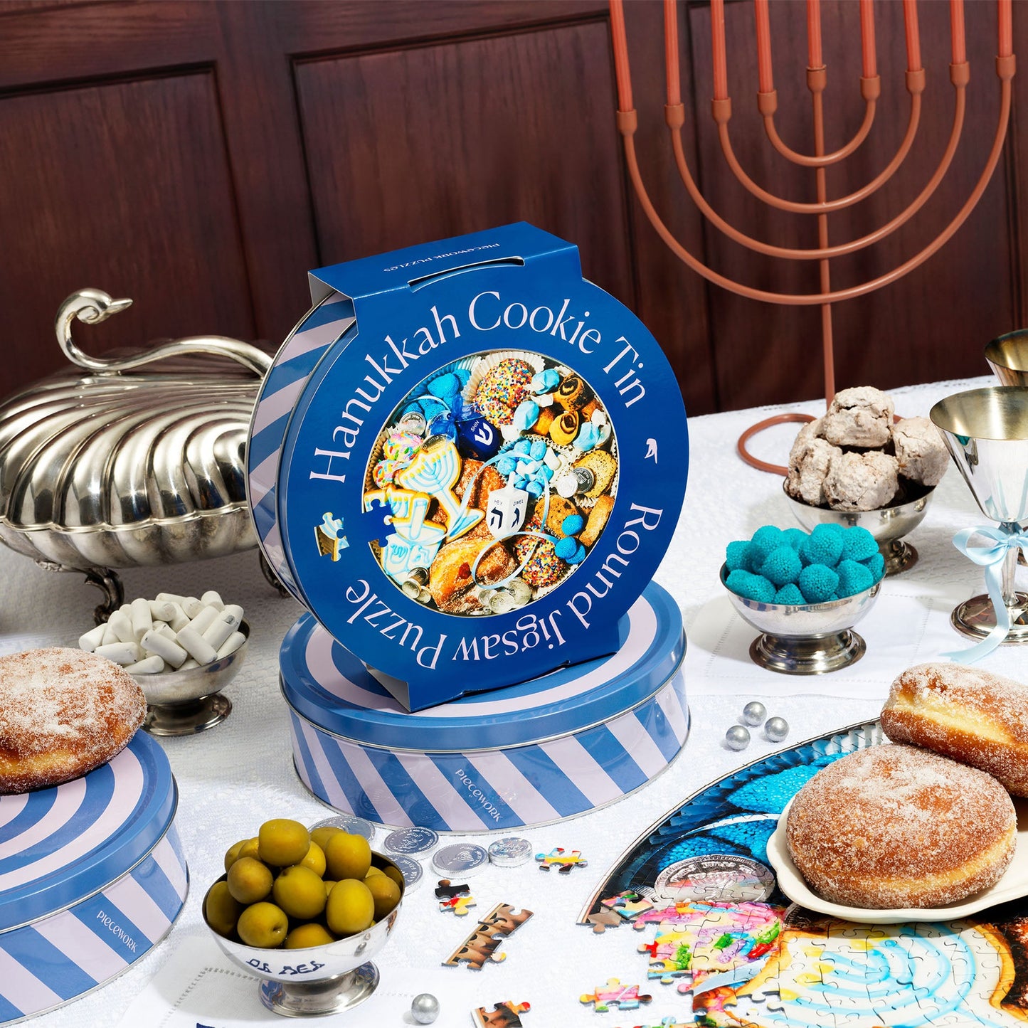 Hanukkah Cookie Tin Puzzle