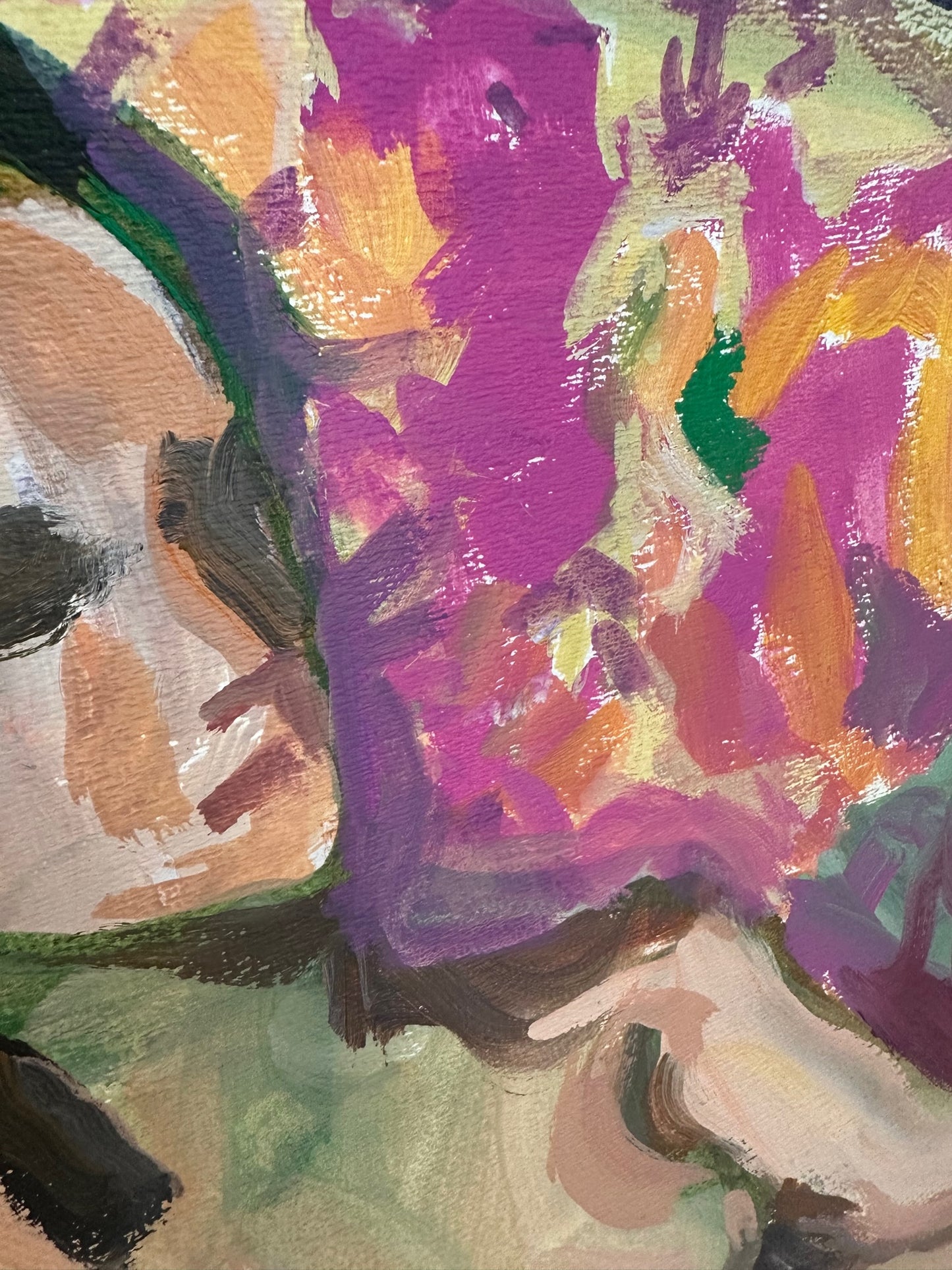 Vintage - Woman Lounging - Original Painting