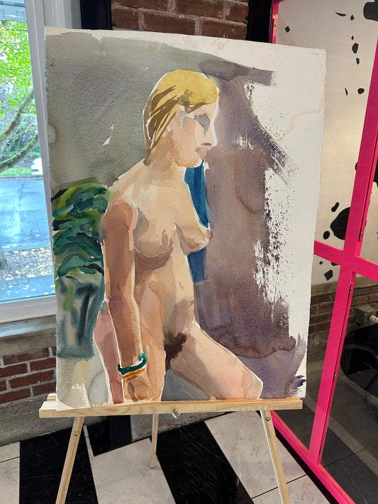 Vintage - Woman in Bracelets - Original Painting