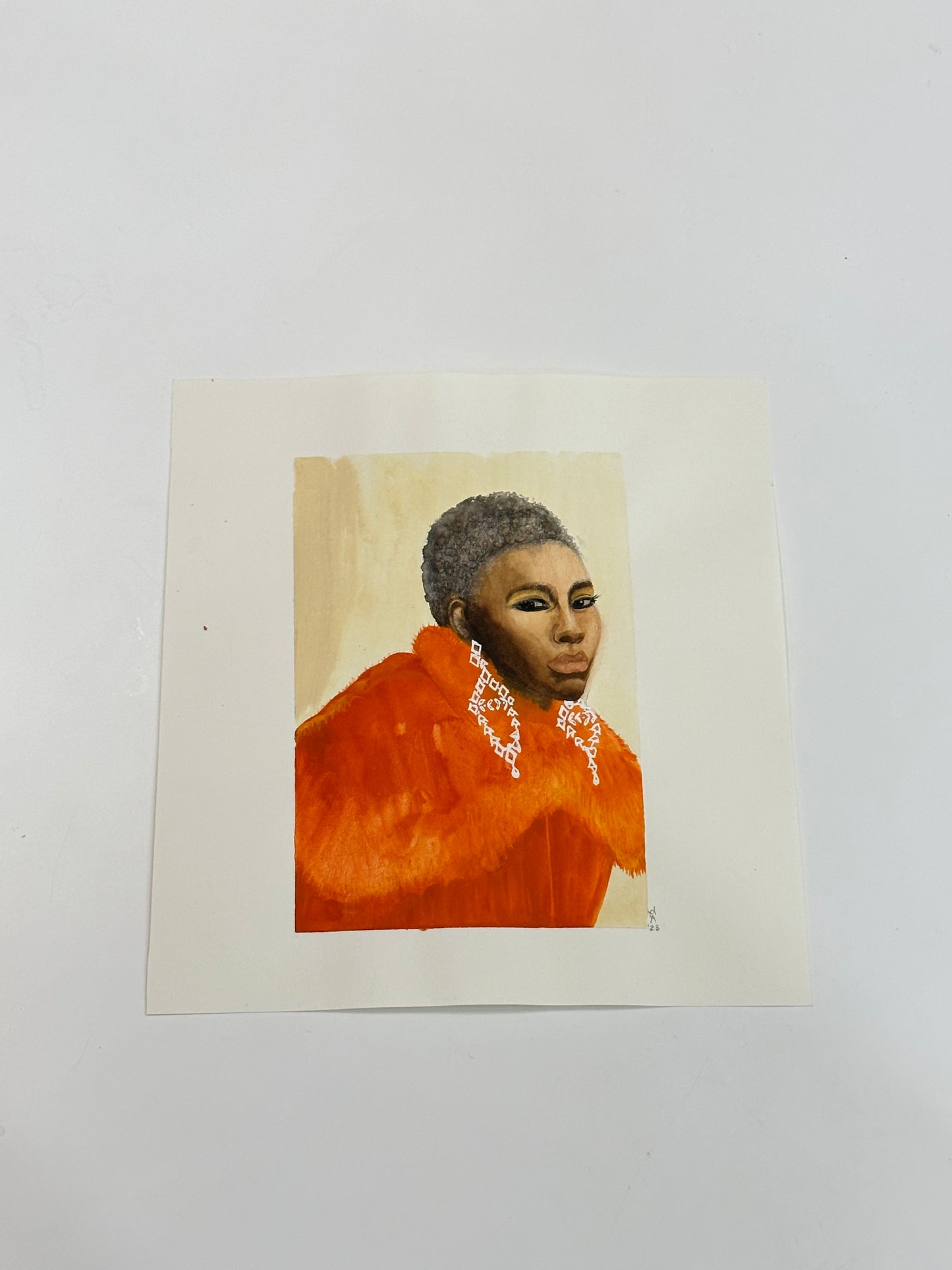 Portrait Study in Gouache - Original Artwork