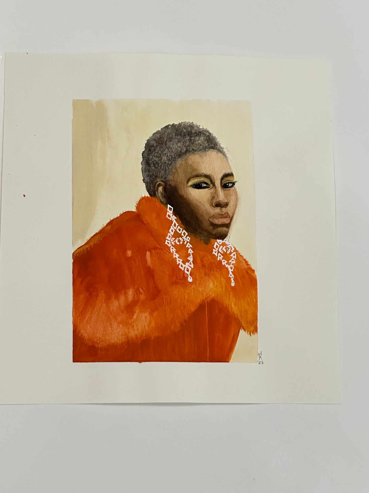 Portrait Study in Gouache - Original Artwork