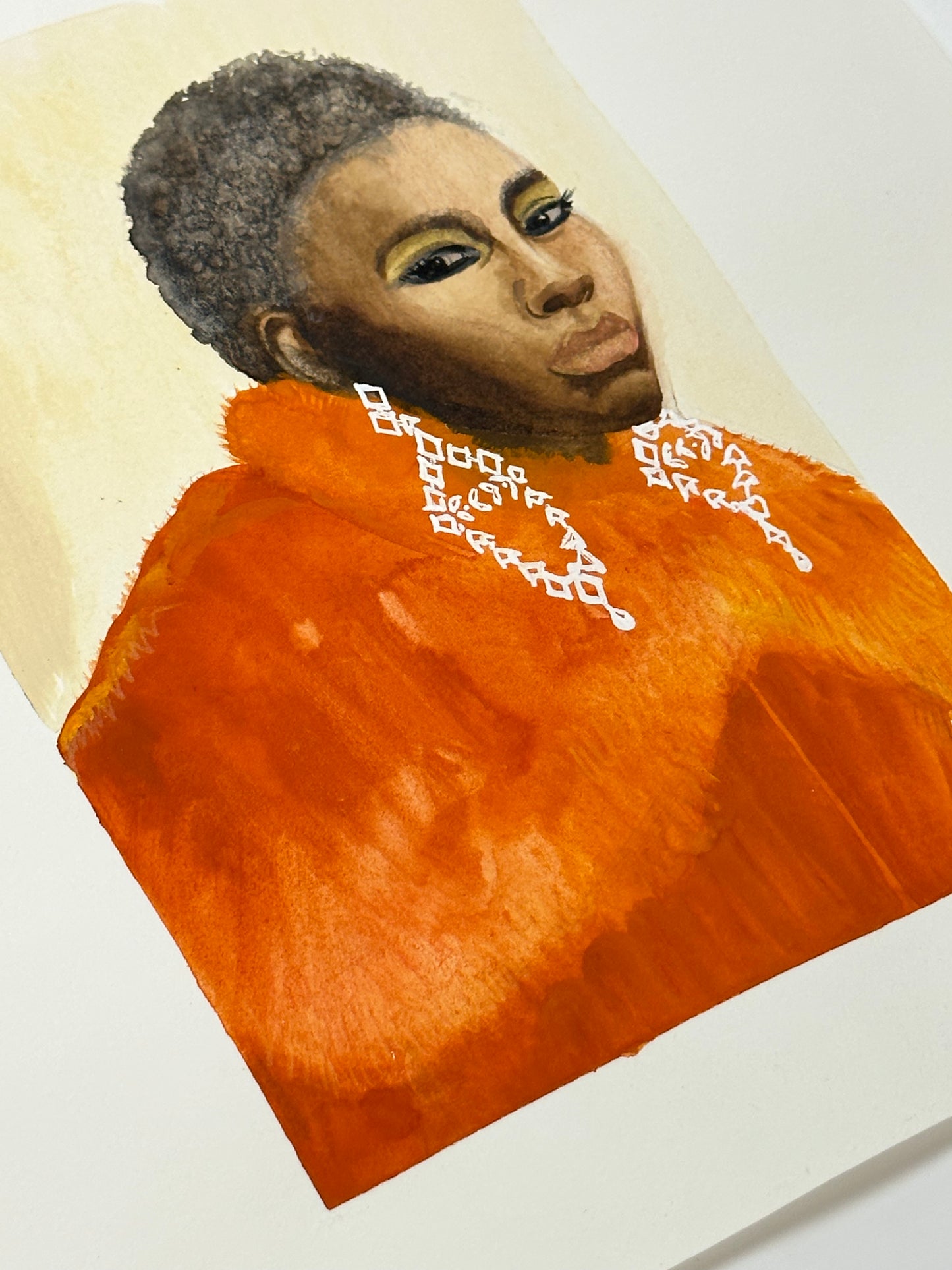 Portrait Study in Gouache - Original Artwork