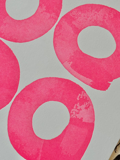 4 Pink Circles Art Print - All Shapes & Sizes Collaboration