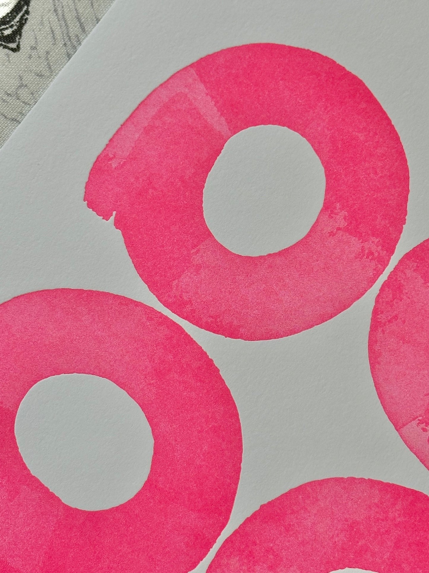 4 Pink Circles Art Print - All Shapes & Sizes Collaboration