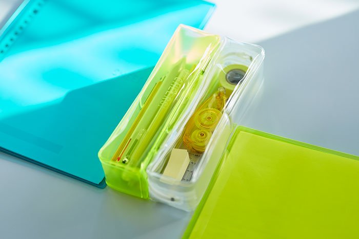 Neon Yellow Twin Pen Case