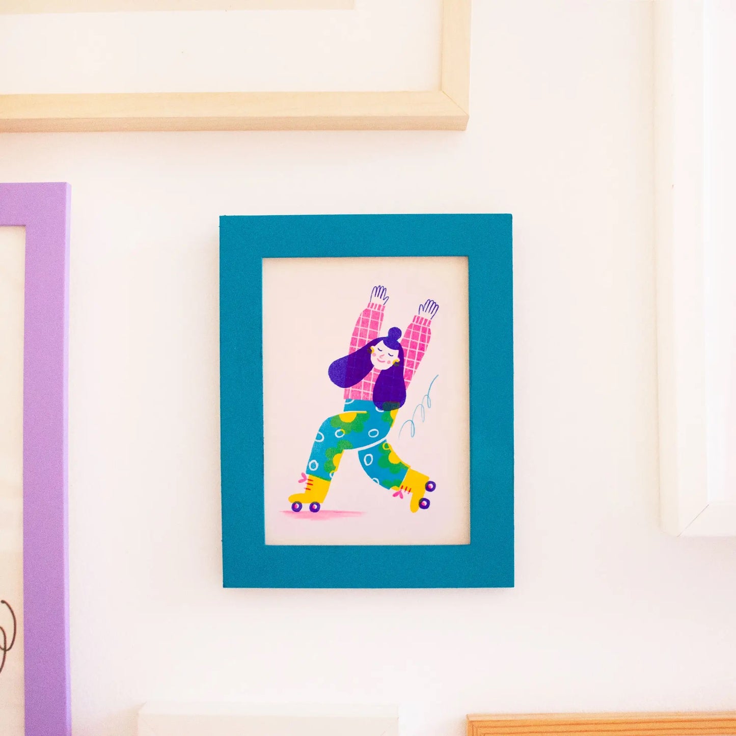 Roller Girl Risograph Mini Print