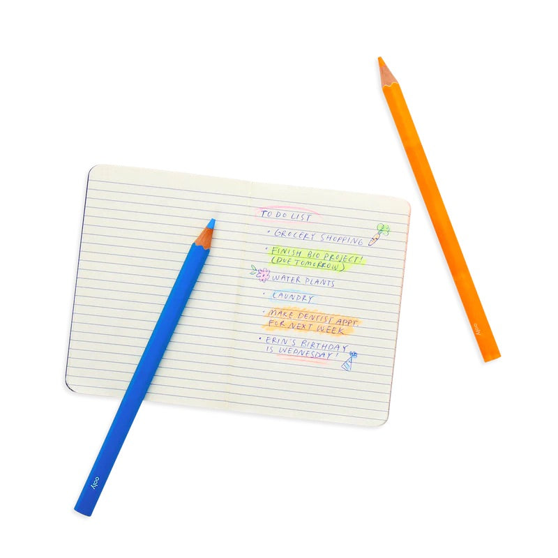 Jumbo Brights Neon Colored Pencils - Set of 6