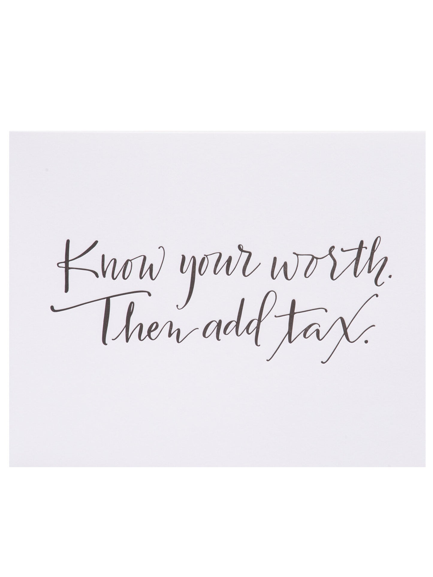 Know Your Worth