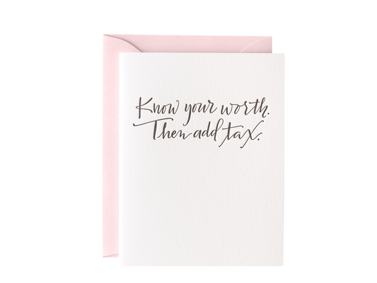 Know Your Worth Card
