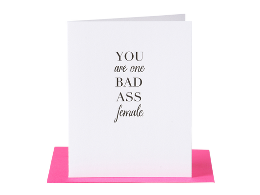 Badass Female Card