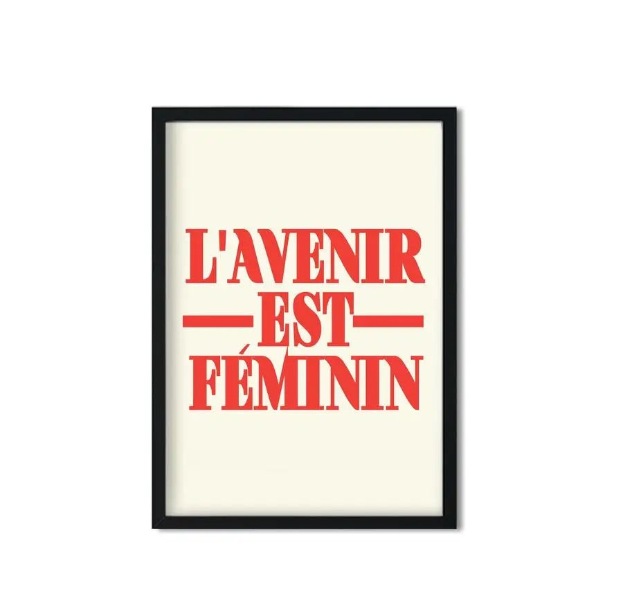 L'avenir Est Feminin Retro Giclée Art Print