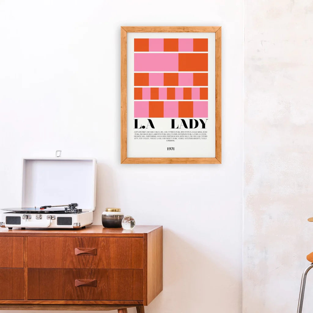 LA lady Giclée retro Art Print