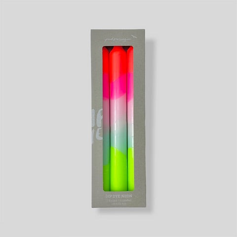 Dip Dye Neon Candles