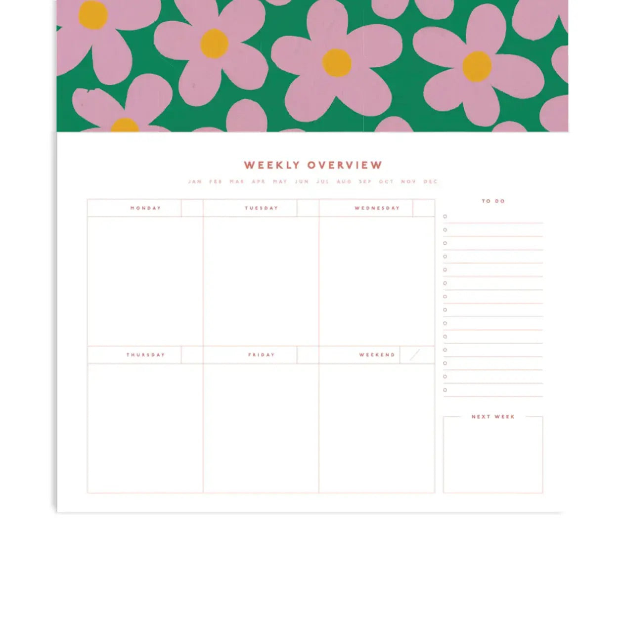 Love in Bloom Weekly Desk Planner