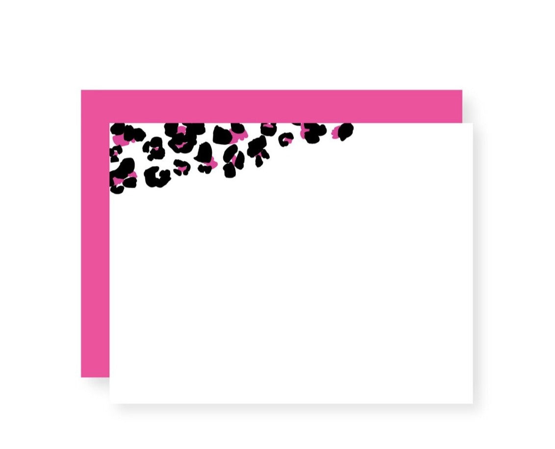 Letterpress Notecard Set: Leopard