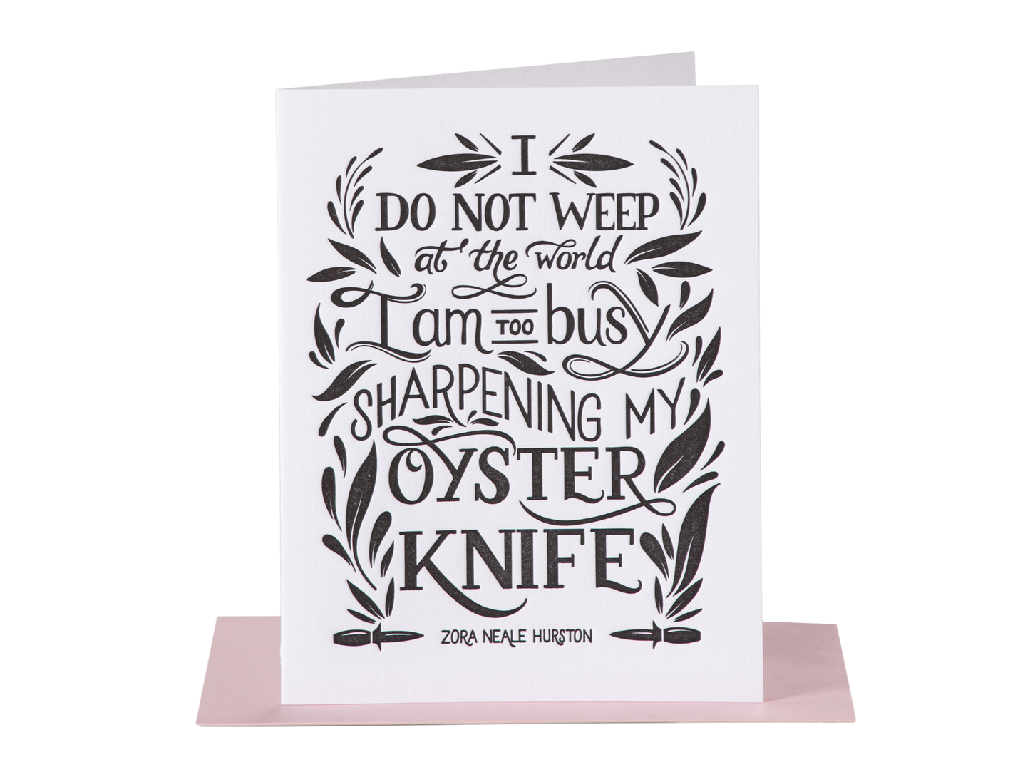 Oyster Knife Zora Neale Hurston Card - PiPH by Paper Epiphanies