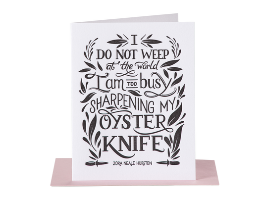 Oyster Knife  Zora Neale Hurston Card - PiPH by Paper Epiphanies