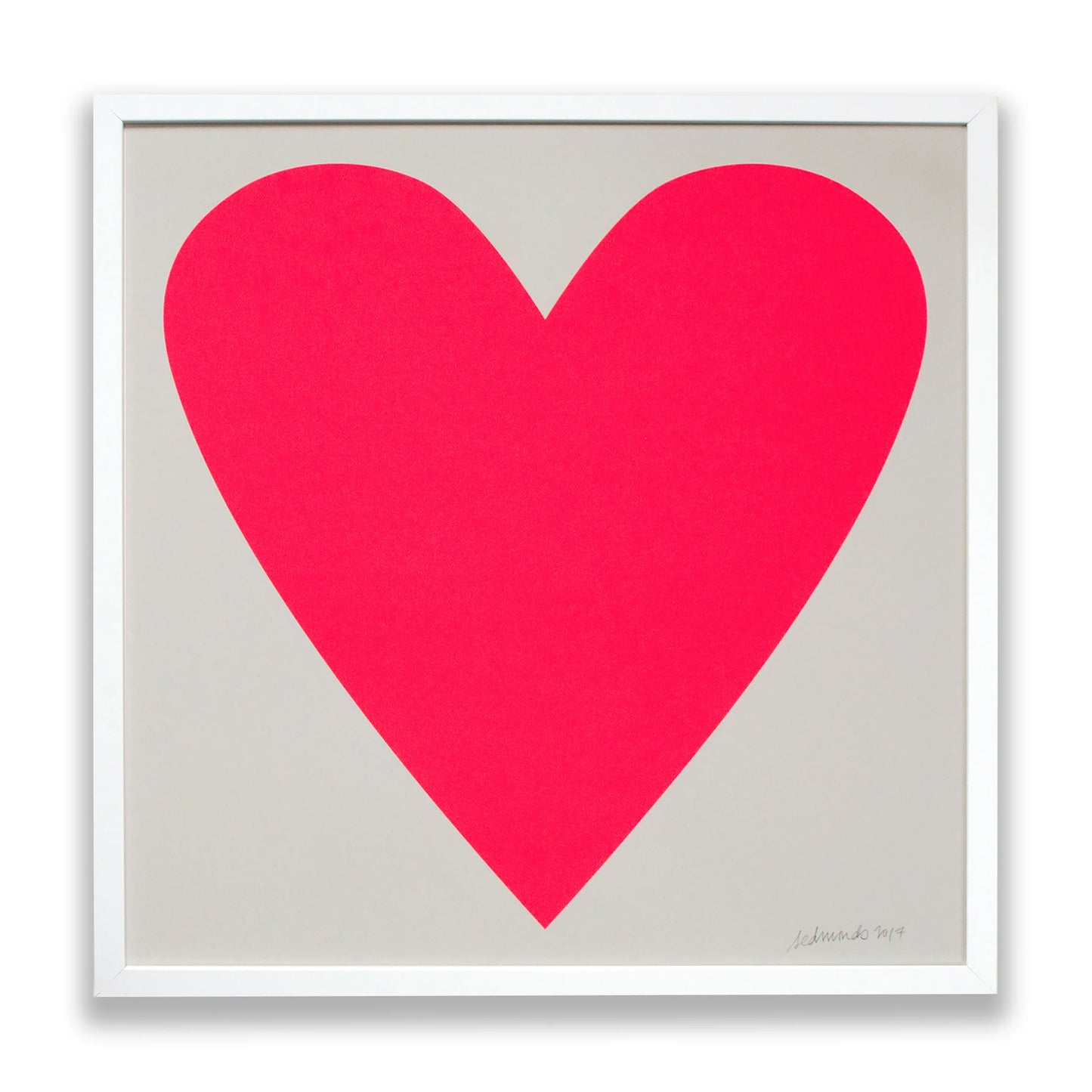 Neon Pink Heart Art Print