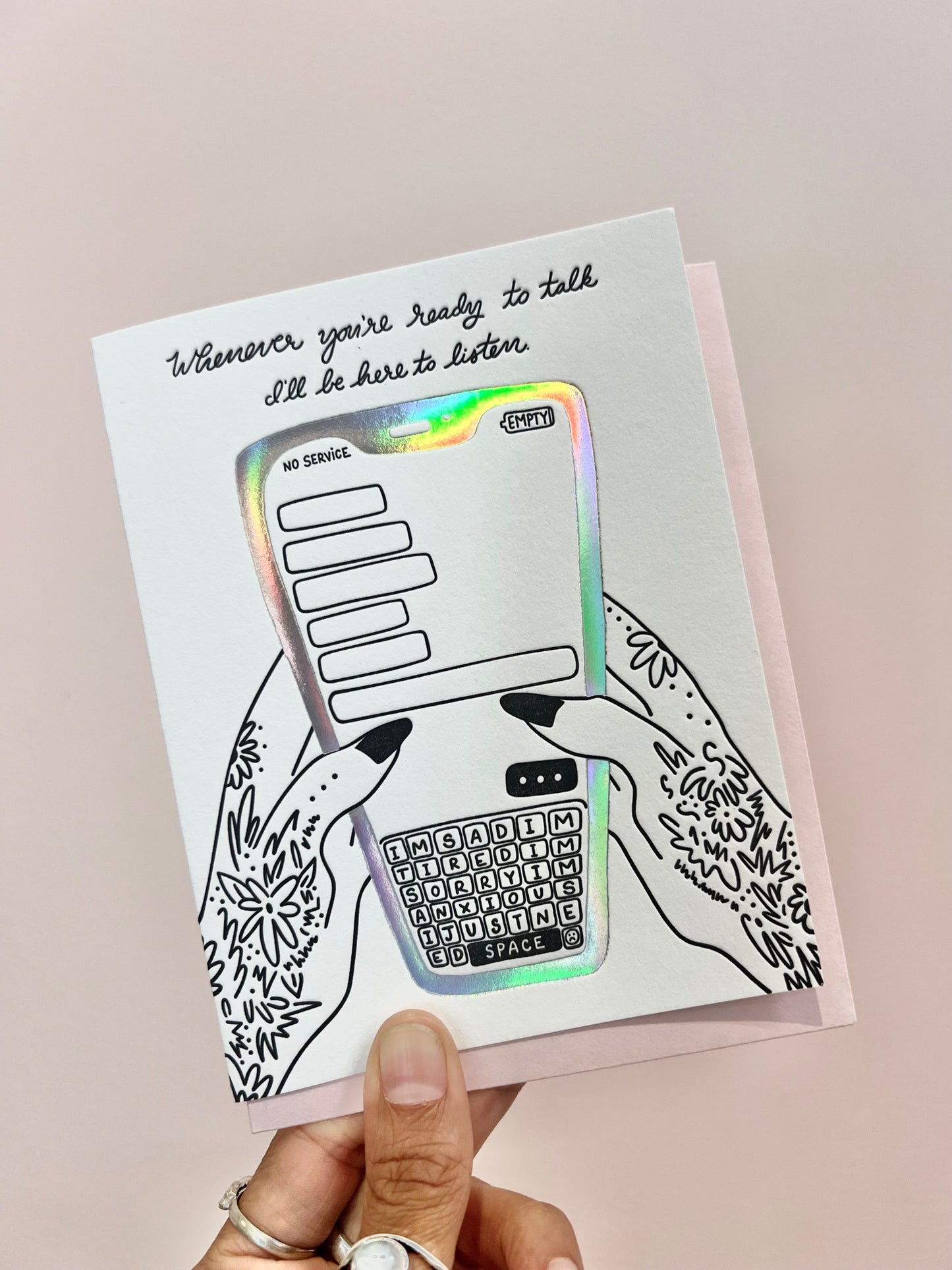 Ready to Talk support Card - Liz Deleo X PiPH by Paper Epiphanies