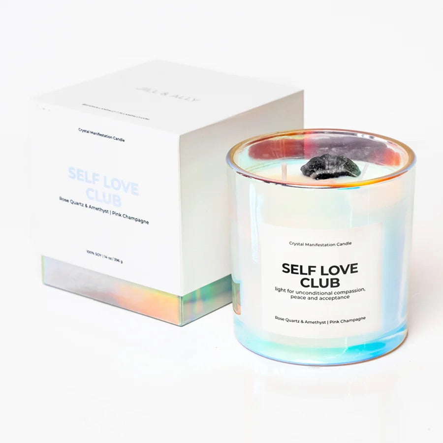 Self Love Club - Rose Quartz & Amethyst Crystal Manifestation Candle