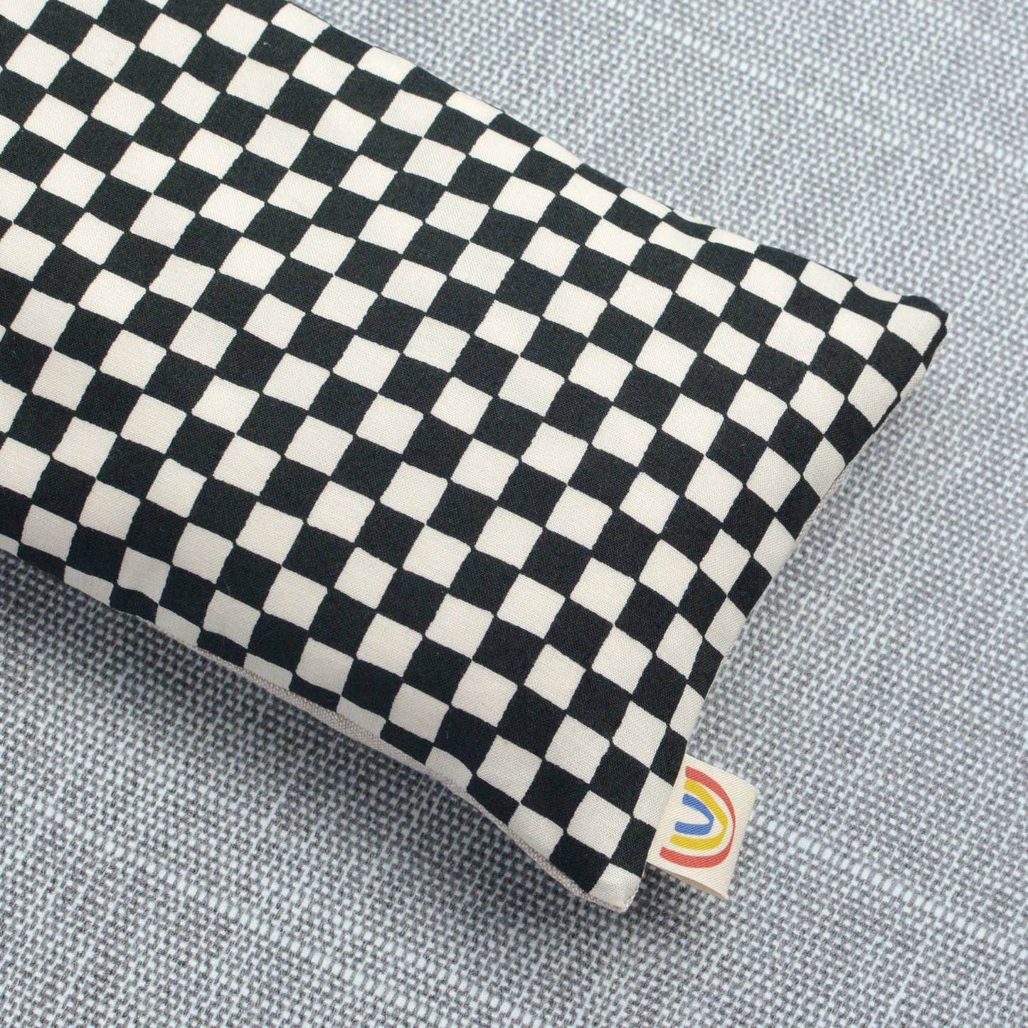 Weighted Eye Pillow - Black + Natural Checkerboard