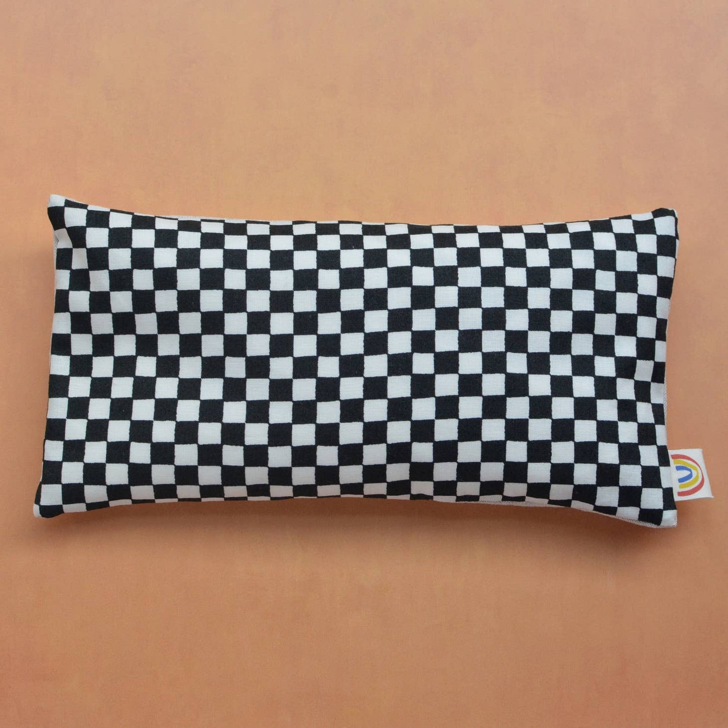 Weighted Eye Pillow - Black + Natural Checkerboard