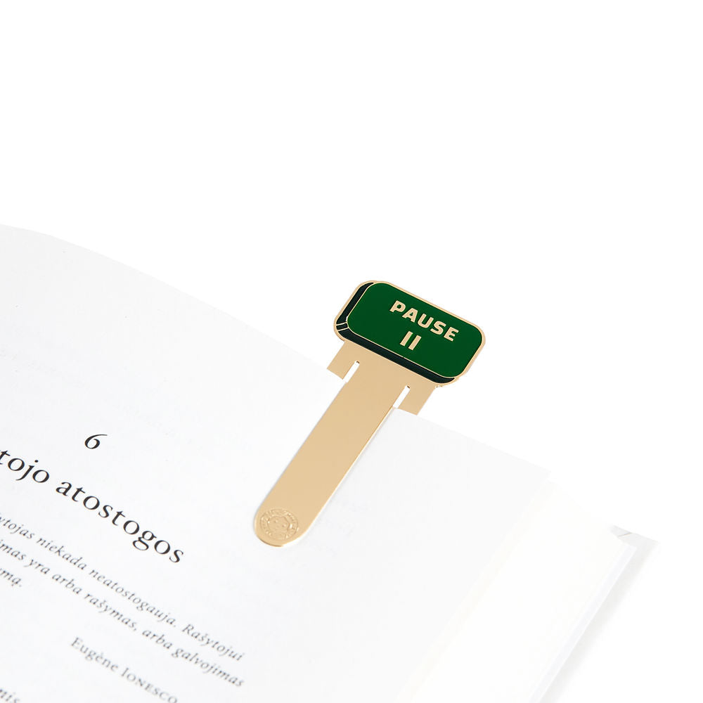 Pause Enamel Bookmark