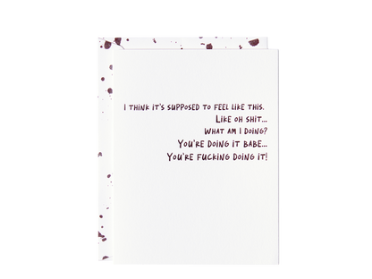 You're Fucking Doing It - Congrats Card - Bella Hall X Paper Epiphanies