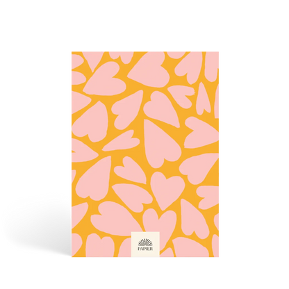Full of Heart Lined Notebook - Orange & Peach