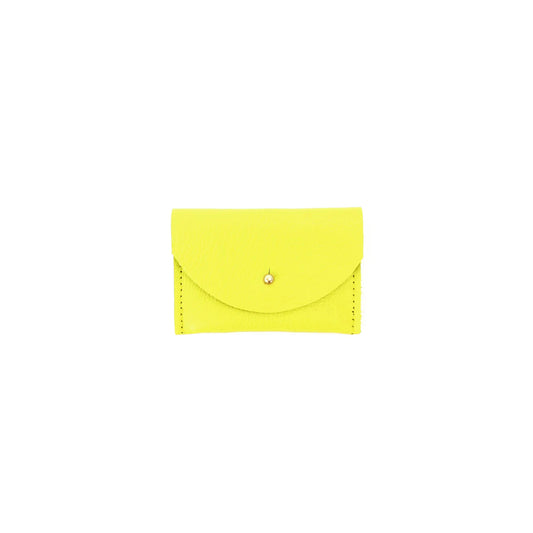 Chartreuse Leather Cardholder