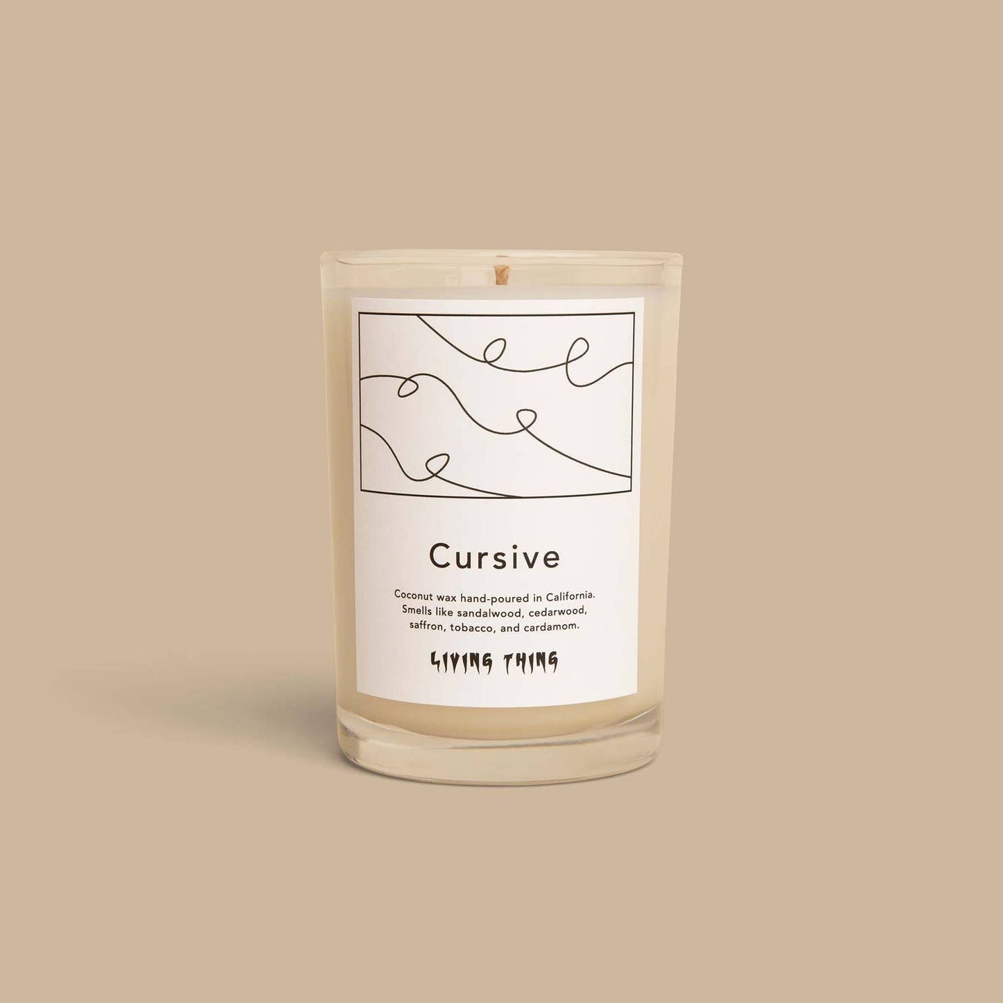 Cursive: Sandalwood, Cedar + Cardamom Candle