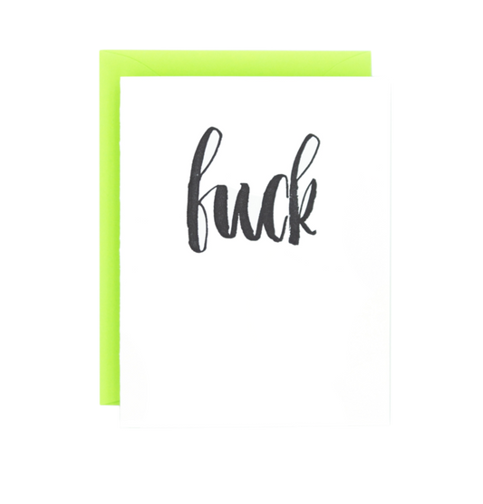 Fuck Brush Lettering Card