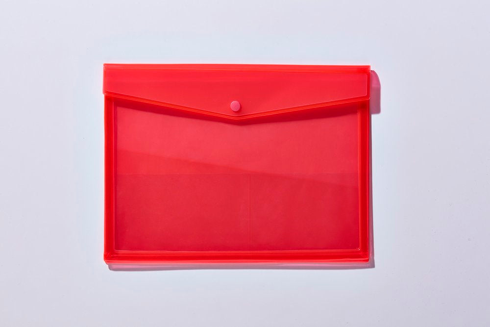 Large Neon Red Pouch
