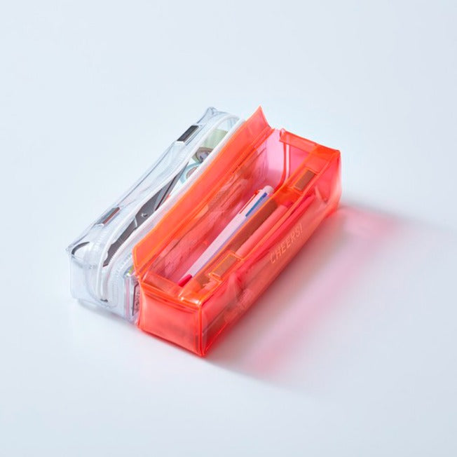 Neon Red Twin Pen Case