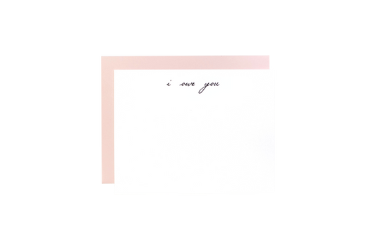 Letterpress Notecard Set: I Owe You