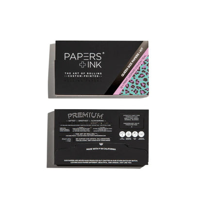 Leopard Chuchu- Teal Pink-Premium Organic Hemp Papers