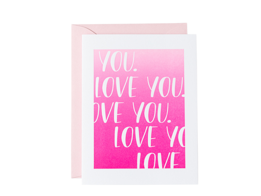 Love You Ombre Card