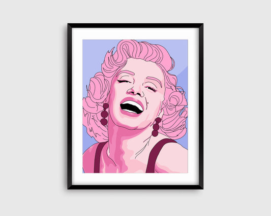 Marilyn Monroe Pink Art Print